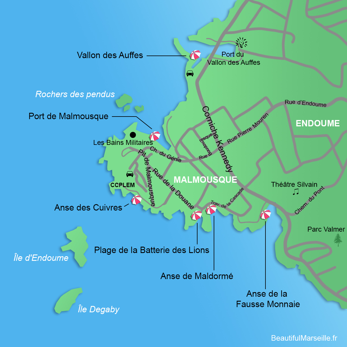 Port de Malmousque Marseille Vallon des Auffes Plages calanques